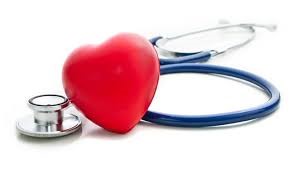 stethascope with heart shaped stress ball leaning against it